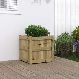 Jardinera madera maciza de pino impregnada 50x50x50 cm de , Maceteros y jardineras - Ref: Foro24-837422, Precio: 54,26 €, Des...