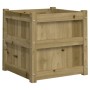 Jardinera madera maciza de pino impregnada 50x50x50 cm de , Maceteros y jardineras - Ref: Foro24-837422, Precio: 54,21 €, Des...