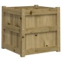 Jardinera madera maciza de pino impregnada 50x50x50 cm de , Maceteros y jardineras - Ref: Foro24-837422, Precio: 54,21 €, Des...