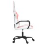 White and pink synthetic leather massage gaming chair by , Gaming chairs - Ref: Foro24-345542, Price: 119,35 €, Discount: %