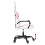 White and pink synthetic leather massage gaming chair by , Gaming chairs - Ref: Foro24-345542, Price: 119,35 €, Discount: %