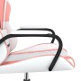 White and pink synthetic leather massage gaming chair by , Gaming chairs - Ref: Foro24-345542, Price: 119,35 €, Discount: %