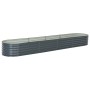 Gray galvanized steel flower bed 400x80x44 cm by vidaXL, Pots and planters - Ref: Foro24-45526, Price: 196,82 €, Discount: %