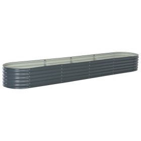 Gray galvanized steel flower bed 400x80x44 cm by vidaXL, Pots and planters - Ref: Foro24-45526, Price: 197,99 €, Discount: %