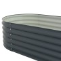 Gray galvanized steel flower bed 400x80x44 cm by vidaXL, Pots and planters - Ref: Foro24-45526, Price: 196,82 €, Discount: %