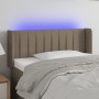 Headboard with LED in taupe gray fabric 93x16x78/88 cm by , Headboards and footboards - Ref: Foro24-3123460, Price: 59,34 €, ...