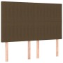 Dark brown fabric bed frame with headboard 140x190cm by , Beds and slatted bases - Ref: Foro24-3125214, Price: 228,68 €, Disc...