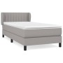 Box spring bed with light gray fabric mattress 90x190 cm by , Beds and slatted bases - Ref: Foro24-3126365, Price: 307,52 €, ...