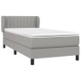 Box spring bed with light gray fabric mattress 90x190 cm by , Beds and slatted bases - Ref: Foro24-3126365, Price: 307,52 €, ...