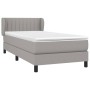 Cama box spring con colchón tela gris claro 90x200 cm de , Camas y somieres - Ref: Foro24-3126373, Precio: 308,33 €, Descuent...