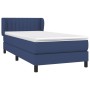 Cama box spring con colchón tela azul 90x190 cm de , Camas y somieres - Ref: Foro24-3126371, Precio: 319,83 €, Descuento: %