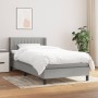 Cama box spring con colchón tela gris claro 90x200 cm de , Camas y somieres - Ref: Foro24-3129841, Precio: 311,55 €, Descuent...