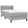 Cama box spring con colchón tela gris claro 90x200 cm de , Camas y somieres - Ref: Foro24-3129841, Precio: 311,55 €, Descuent...