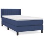 Box spring bed with blue fabric mattress 100x200 cm by , Beds and slatted bases - Ref: Foro24-3129855, Price: 331,79 €, Disco...