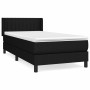 Cama box spring con colchón tela negro 90x200 cm de , Camas y somieres - Ref: Foro24-3129843, Precio: 282,51 €, Descuento: %