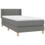 Cama box spring con colchón tela gris oscuro 80x200 cm de , Camas y somieres - Ref: Foro24-3130386, Precio: 268,99 €, Descuen...