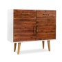 Aparador de madera maciza de acacia 90x33,5x83 cm de vidaXL, Aparadores - Ref: Foro24-245741, Precio: 158,70 €, Descuento: %