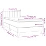 Boxspringbettmatratze und LED-Leuchten aus hellgrauem Stoff 90x190 cm von , Betten und Lattenroste - Ref: Foro24-3133277, Pre...