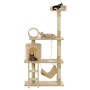 Katzenkratzbaum mit Sisalstamm 140 cm beige von vidaXL, Katzenmöbel - Ref: Foro24-170585, Preis: 87,05 €, Rabatt: %