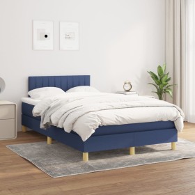 Boxspringbett mit blauer Stoffmatratze 120x200 cm von , Betten und Lattenroste - Ref: Foro24-3140767, Preis: 393,72 €, Rabatt: %