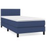 Box spring bed with blue fabric mattress 90x200 cm by , Beds and slatted bases - Ref: Foro24-3140191, Price: 272,99 €, Discou...