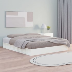 Estructura de cama de madera maciza 140x200 cm de , Camas y somieres - Ref: Foro24-820677, Precio: 142,99 €, Descuento: %