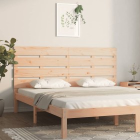 Cabecero de cama madera maciza de pino 200x3x80 cm de , Cabeceros y pies de cama - Ref: Foro24-821362, Precio: 59,99 €, Descu...