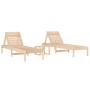 Loungers with table 2 pcs solid pine wood by , Loungers - Ref: Foro24-3157679, Price: 196,52 €, Discount: %