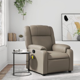 Reclining massage armchair in synthetic leather, cappuccino color. by , Armchairs - Ref: Foro24-373535, Price: 253,33 €, Disc...