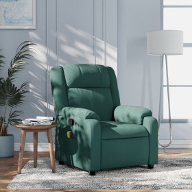 Dark green fabric reclining massage chair by , Armchairs - Ref: Foro24-373554, Price: 246,54 €, Discount: %