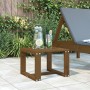 Garden side table made of pine wood in honey brown color, measuring 40x38x28.5 cm. by , Garden tables - Ref: Foro24-825082, P...