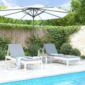 2 solid pine wood sun loungers 199.5x60x74 cm by , Loungers - Ref: Foro24-825068, Price: 155,99 €, Discount: %