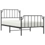 Estructura de cama con cabecero y estribo metal negro 100x200cm de , Camas y somieres - Ref: Foro24-373900, Precio: 70,99 €, ...