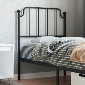 Black metal headboard 80 cm by , Headboards and footboards - Ref: Foro24-373914, Price: 20,79 €, Discount: %