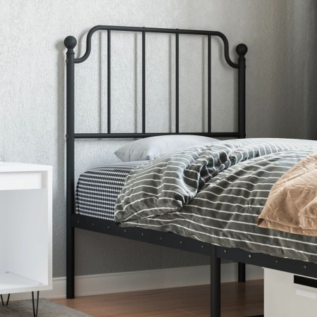 Black metal headboard 80 cm by , Headboards and footboards - Ref: Foro24-373914, Price: 21,99 €, Discount: %