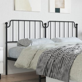 Cabecero de metal negro 180 cm de , Cabeceros y pies de cama - Ref: Foro24-373923, Precio: 31,99 €, Descuento: %