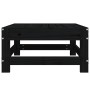 Solid black pine garden stool by , Modular outdoor sofas - Ref: Foro24-825489, Price: 69,99 €, Discount: %