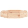 Arenero con asientos octógono madera maciza de pino de , Cajones de arena - Ref: Foro24-825009, Precio: 51,90 €, Descuento: %