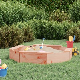 Sandbox with octagonal solid fir Douglas wood seats by , sandboxes - Ref: Foro24-825014, Price: 69,66 €, Discount: %