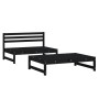 2-teiliges Gartenmöbel-Set aus massivem Kiefernholz schwarz von , Modulare Sofas für den Außenbereich - Ref: Foro24-825727, P...