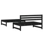 2-teiliges Gartenmöbel-Set aus massivem Kiefernholz schwarz von , Modulare Sofas für den Außenbereich - Ref: Foro24-825727, P...