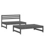 2-teiliges Gartenmöbel-Set Kiefernholz massiv grau von , Modulare Sofas für den Außenbereich - Ref: Foro24-825725, Preis: 201...