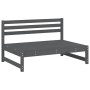 2-teiliges Gartenmöbel-Set Kiefernholz massiv grau von , Modulare Sofas für den Außenbereich - Ref: Foro24-825725, Preis: 201...