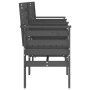 Garden bench with table, 2 seats, solid gray pine wood. by , garden benches - Ref: Foro24-825158, Price: 173,68 €, Discount: %