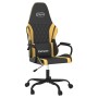 Gaming massage chair in black and gold synthetic leather by , Gaming chairs - Ref: Foro24-345535, Price: 98,97 €, Discount: %