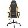 Gaming massage chair in black and gold synthetic leather by , Gaming chairs - Ref: Foro24-345535, Price: 98,97 €, Discount: %