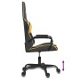 Silla gaming de masaje cuero sintético negro y dorado de , Sillones para videojuegos - Ref: Foro24-345535, Precio: 98,97 €, D...