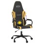 Gaming massage chair in black and gold synthetic leather by , Gaming chairs - Ref: Foro24-345535, Price: 98,97 €, Discount: %