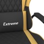 Silla gaming de masaje cuero sintético negro y dorado de , Sillones para videojuegos - Ref: Foro24-345535, Precio: 98,97 €, D...