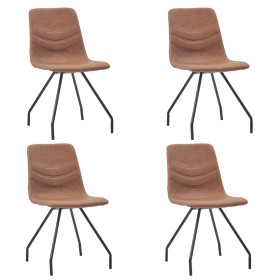 Dining chairs 4 units synthetic leather brown by , dining chairs - Ref: Foro24-281496, Price: 218,79 €, Discount: %